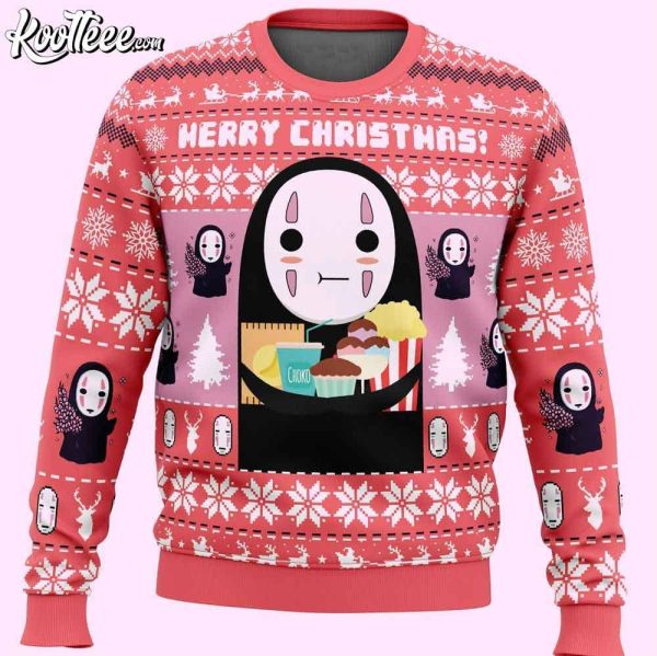 No Face Kaonashi Spirited Away Christmas Ugly Sweater