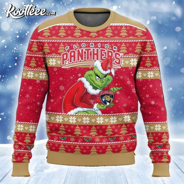 NHL Florida Panthers Grinch Ugly Christmas Sweater