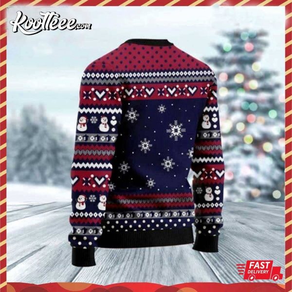 Red Wine Snowman Meltdown Ugly Christmas Sweater