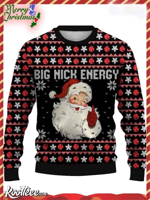 Big Nick Energy Santa Ugly Christmas Sweater