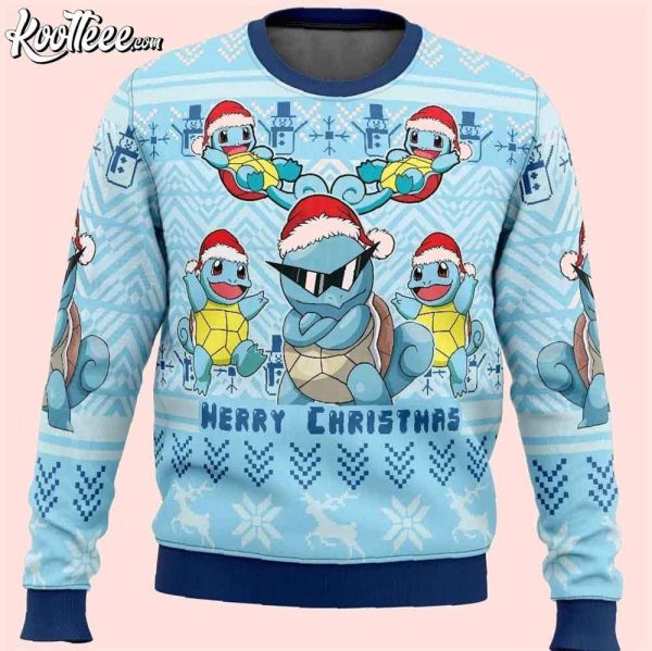 Squirtle Pokemon Christmas Ugly Sweater