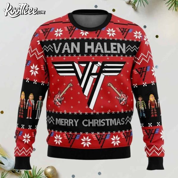 Van Halen Rock Band Ugly Christmas Sweater