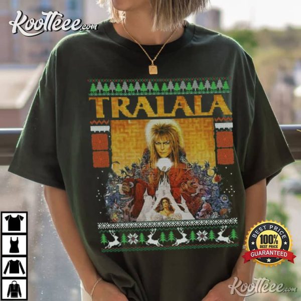 Labyrinth Jareth The Goblin King Tralala Christmas T-Shirt