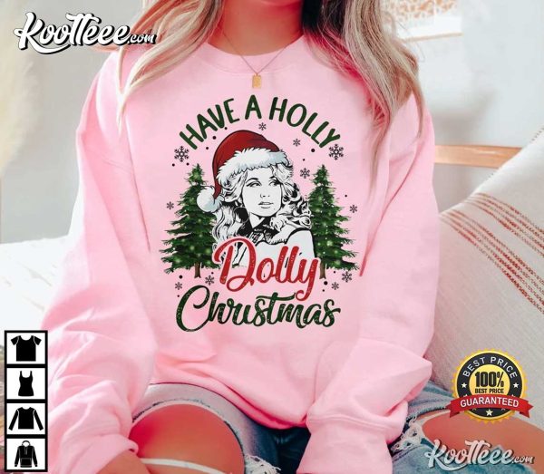 Dolly Parton Vintage Holly Dolly Christmas T-Shirt