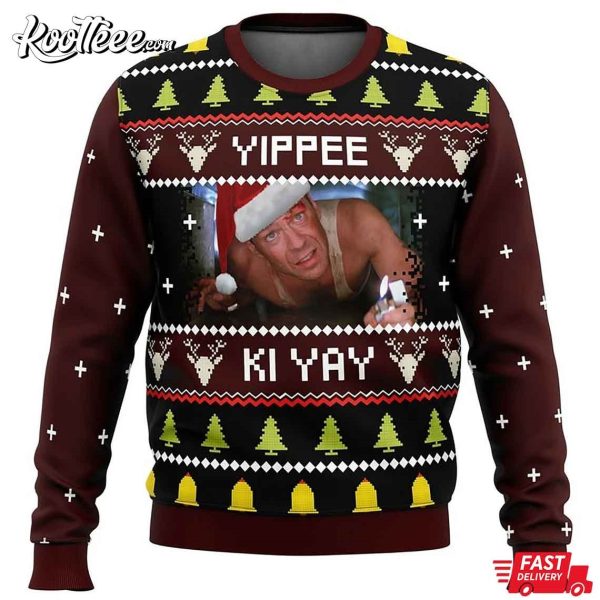 Die Hard Yippee Ki Yay Ugly Christmas Sweater