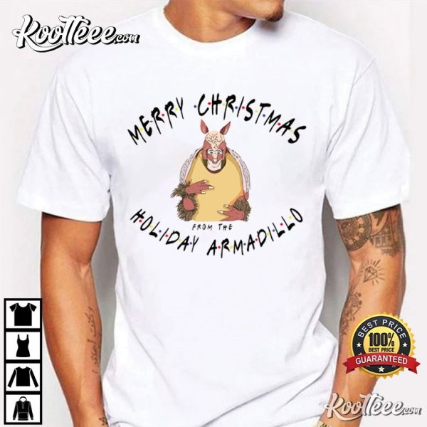 Merry Christmas Holiday Armadillo Friends T-Shirt