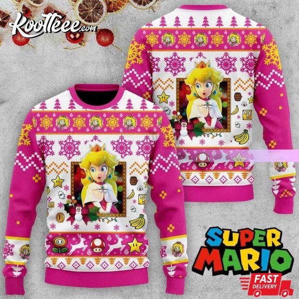 Princess Peach Super Mario Ugly Christmas Sweater