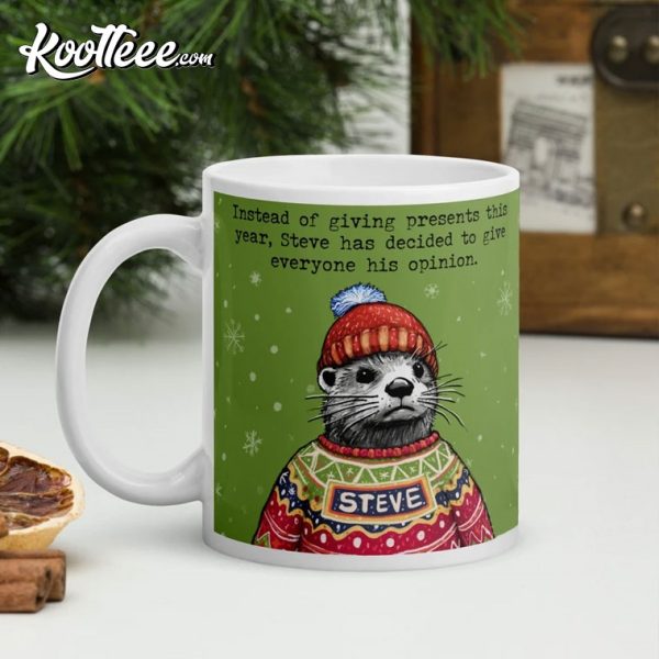 Christmas Steve Funny Otter Mug