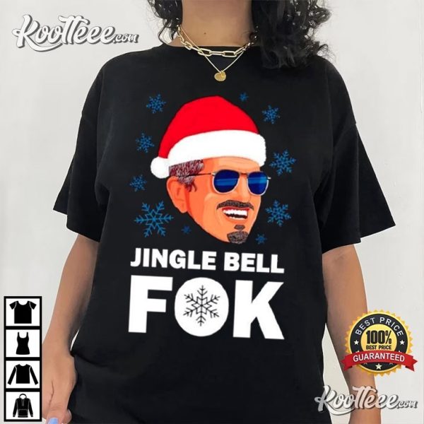 Jingle Bell Fok Santa Christmas T-Shirt