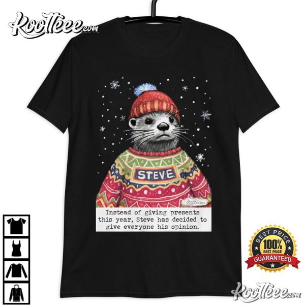 Christmas Steve Funny Otter T-Shirt