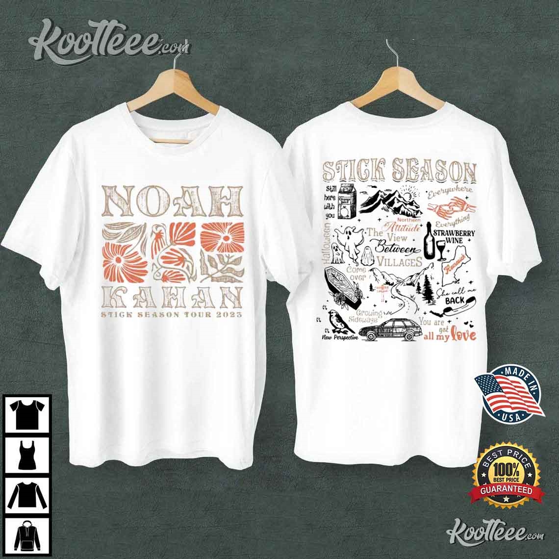 Noah Kahan Everywhere Everything 2023 Tour T-Shirt