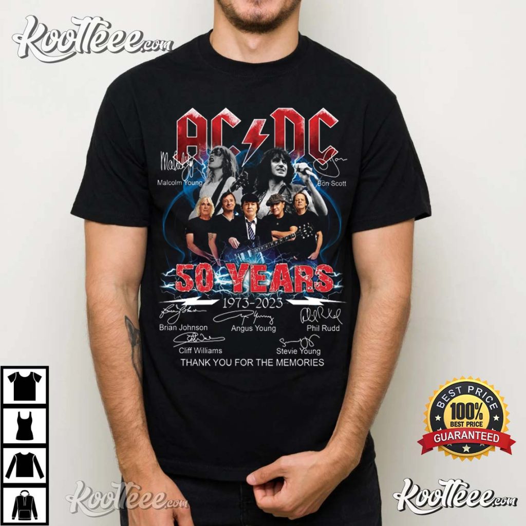 ACDC 50th Anniversary 1973-2023 Signature T-Shirt