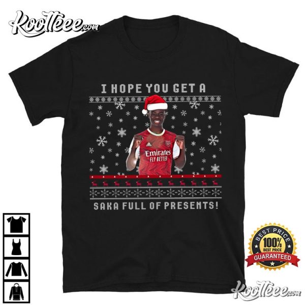 Bukayo Saka Arsenal Christmas T-Shirt