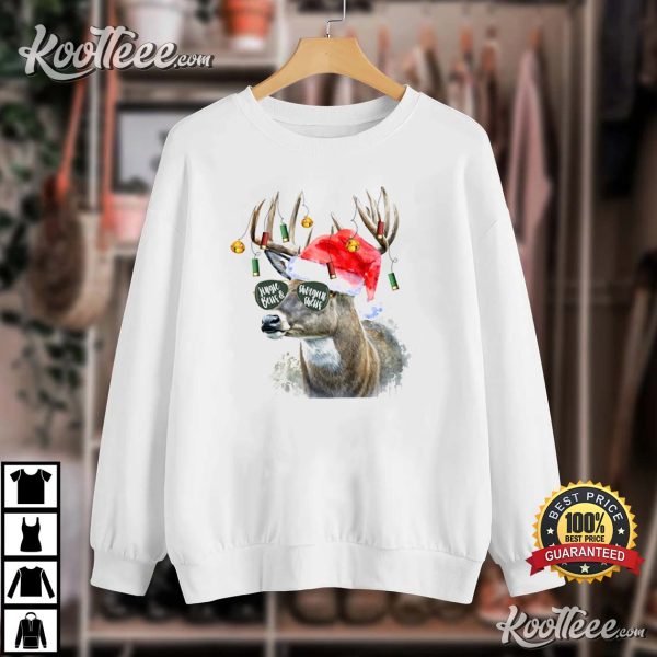 Deer Hunting Jingle Bells Shotgun Shells Christmas T-Shirt