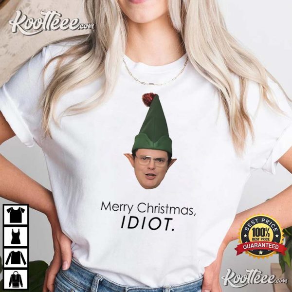 Dwight Schrute Merry Christmas Idiot T-Shirt