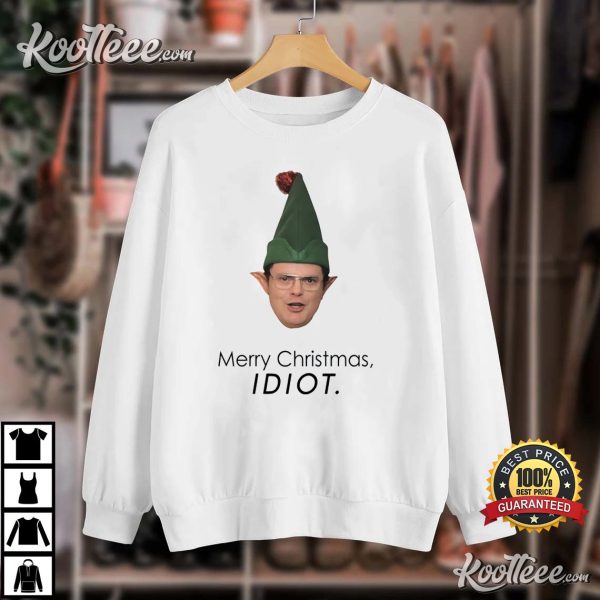 Dwight Schrute Merry Christmas Idiot T-Shirt