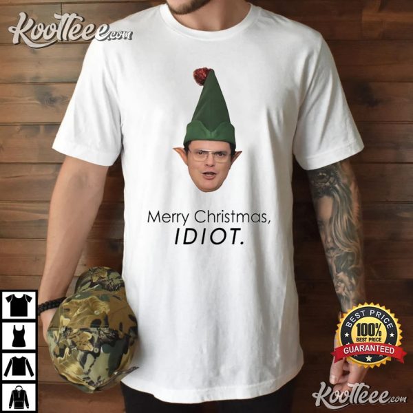 Dwight Schrute Merry Christmas Idiot T-Shirt