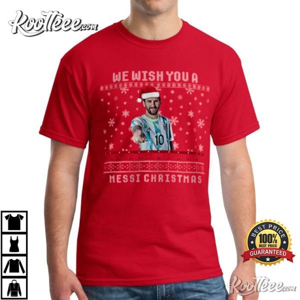Messi Christmas Argentina Gift For Fan T-Shirt