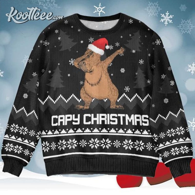 Capybara Capy Christmas Ugly Sweater