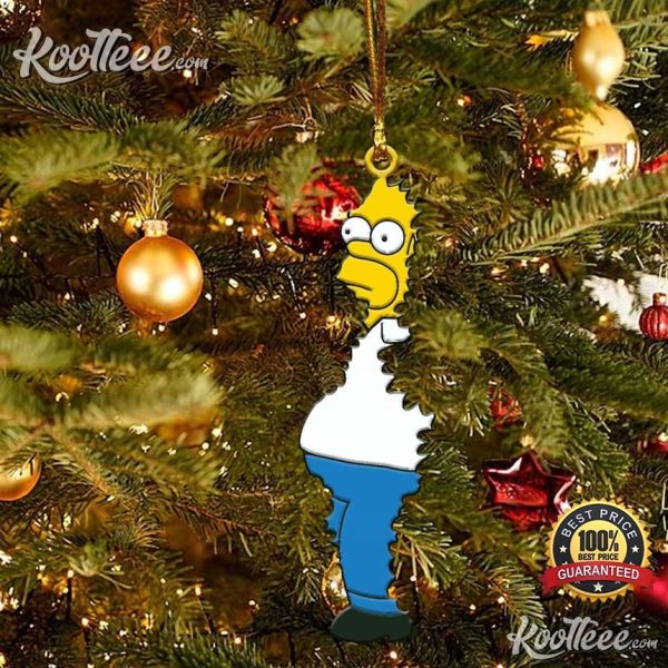 Homer Simpson Backs Into The Bushes Meme Ornament