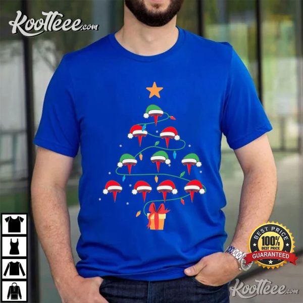 Tesla Christmas Tree Elon Musk Fan Gift T-Shirt