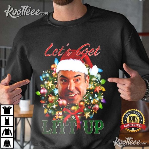 Louis Litt Let’s Get Litt Up Funny Christmas T-Shirt