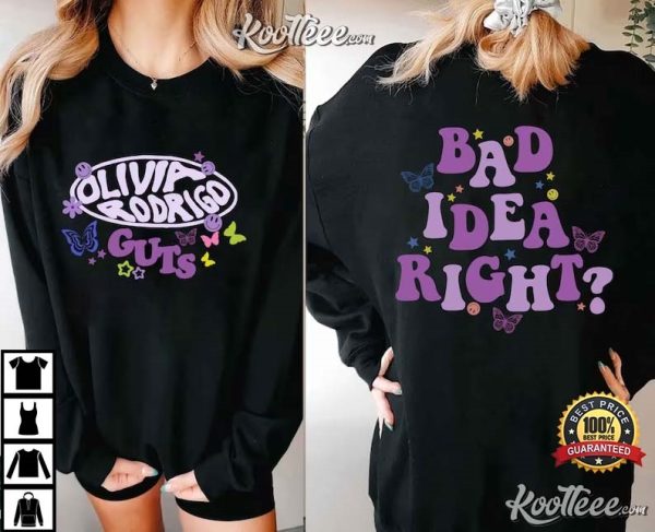 Olivia Rodrigo Guts Album Bad Idea Right T-Shirt