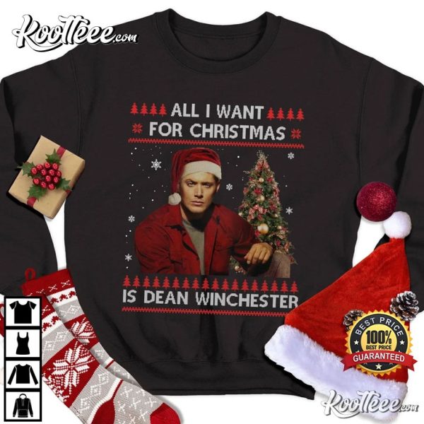 Dean Winchester Supernatural All I Want For Christmas T-Shirt