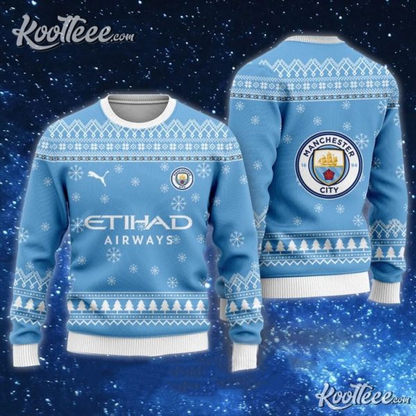 Manchester City Etihad Airways Ugly Christmas Sweater