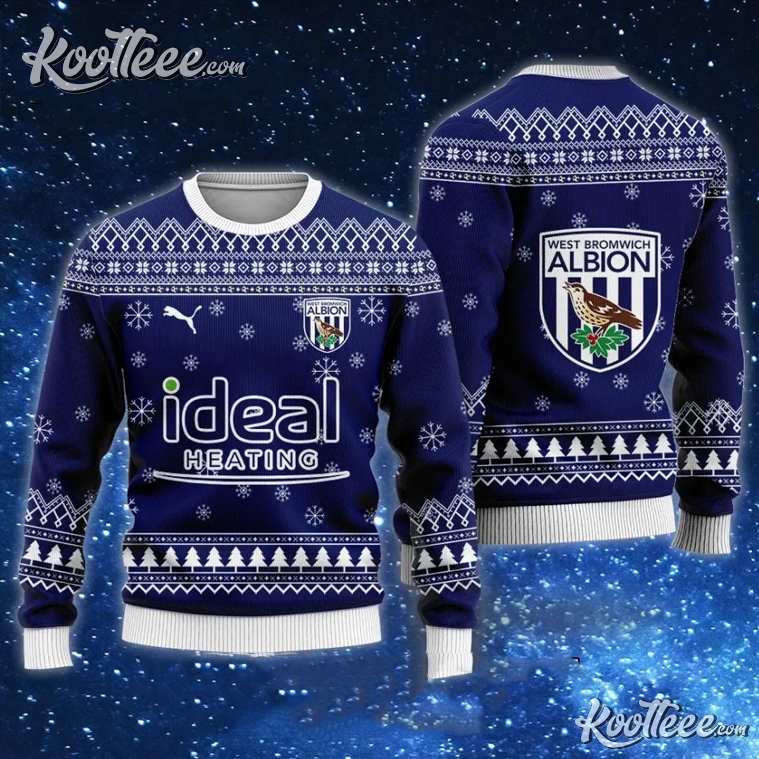 West Bromwich Albion FC Ideal Heating Ugly Christmas Sweater
