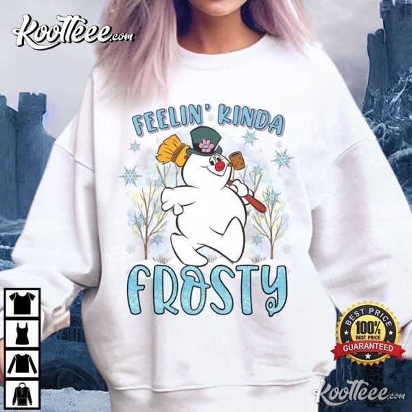 Feelin Frosty Snowman Christmas T-Shirt