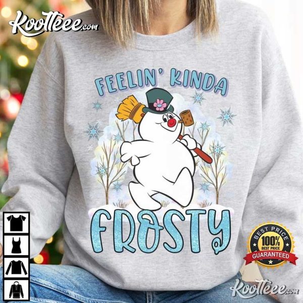 Feelin Frosty Snowman Christmas T-Shirt