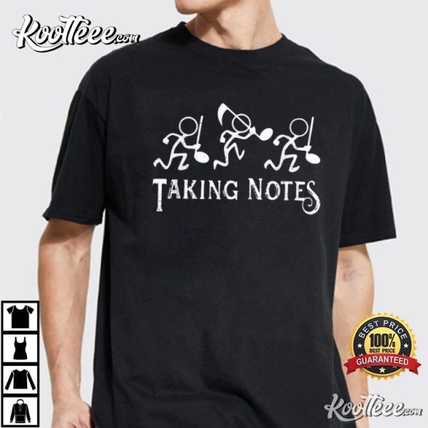 Musical Notes Taking Notes T-Shirt