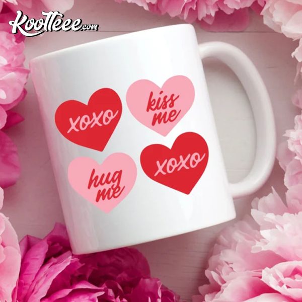 Heart Coffee Mug, Cute Valentines Day Mug, Love You Mug