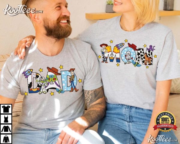Toy Story Dad And Mom Couple Shirts