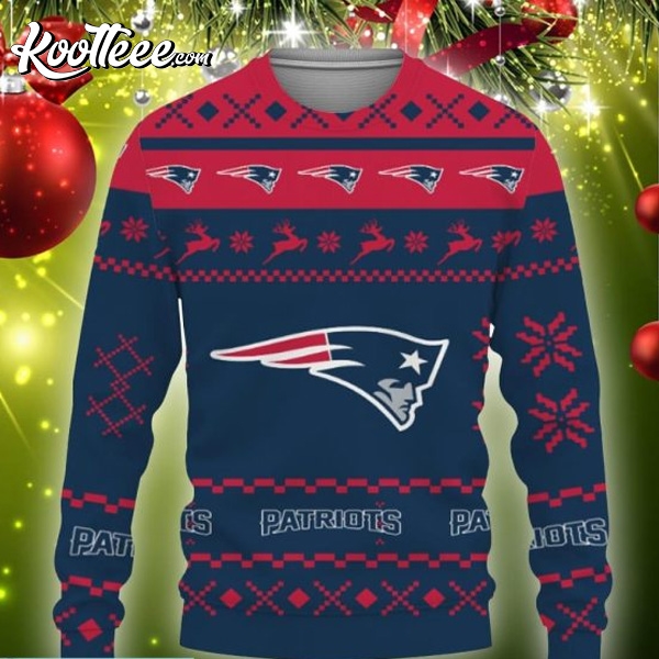 New England Patriots Logo Ugly Christmas Sweater