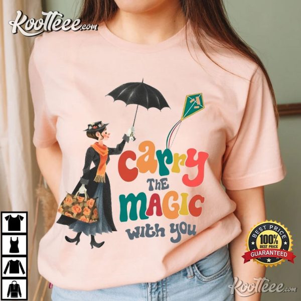 Mary Poppins Carry The Magic With You Retro T-Shirt