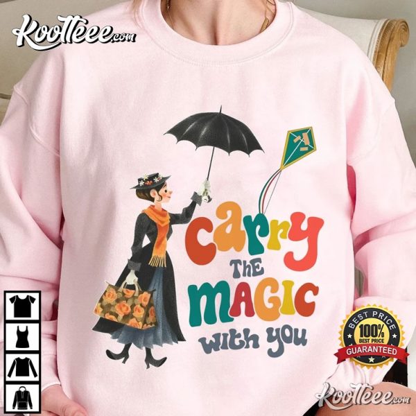 Mary Poppins Carry The Magic With You Retro T-Shirt