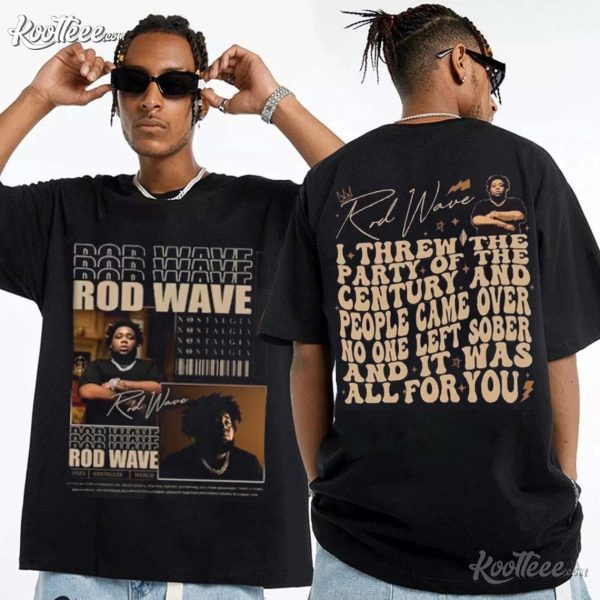 Rod Wave Great Gatsby Lyrics Nostalgia Tour T-Shirt