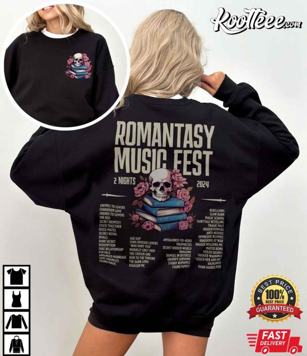 Romantasy Music Fest Booklover Smut Gift T-Shirt