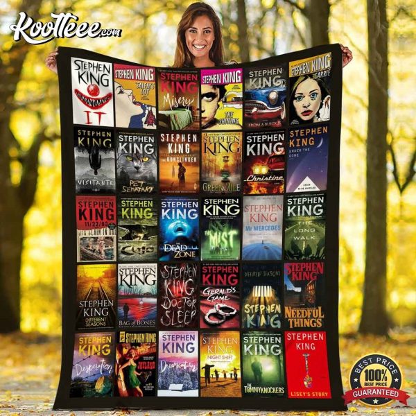Stephen King Books Collection Fleece Blanket