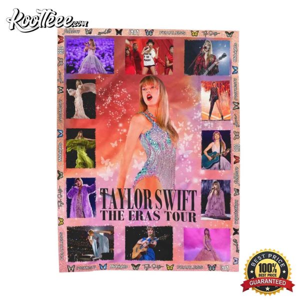 Taylor Swift 2023 Eras Tour Concert Fleece Blanket