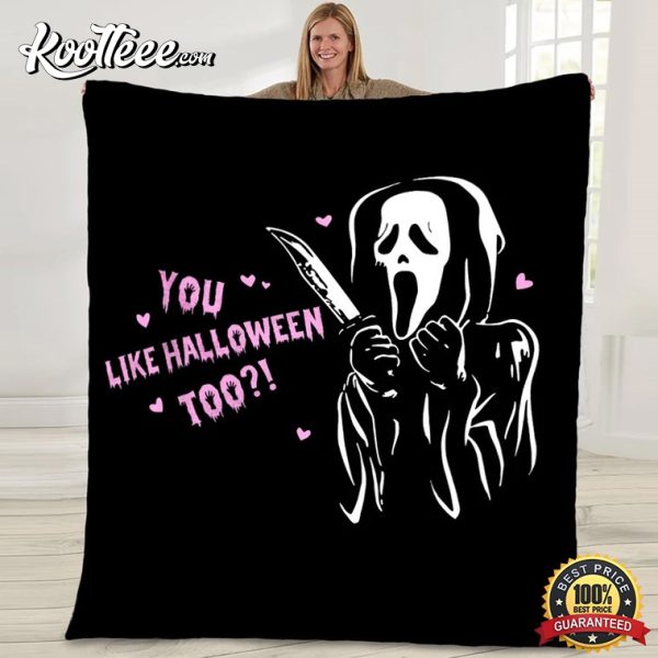 Ghostface You Like Halloween Too Fleece Blanket