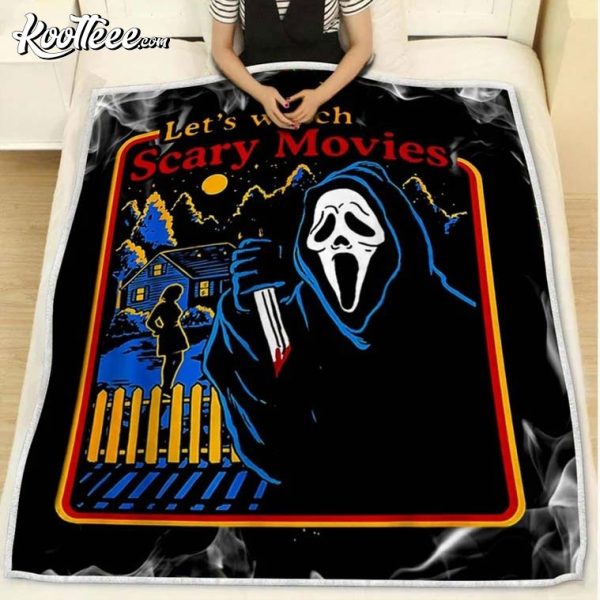 Lets Watch Scary Movies Fleece Blanket