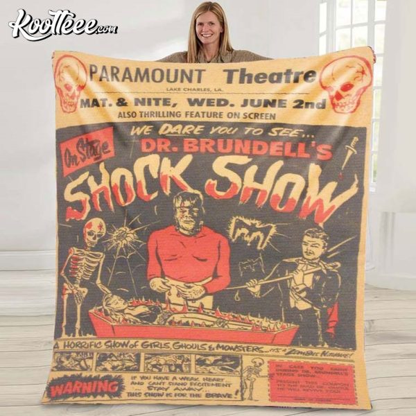 Dr Brundell Shock Show Vintage Fleece Blanket