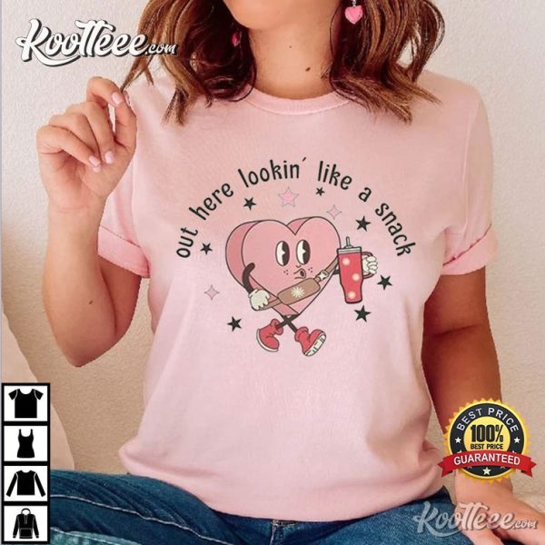 Valentines Day Like A Snack Candy Heart T-Shirt