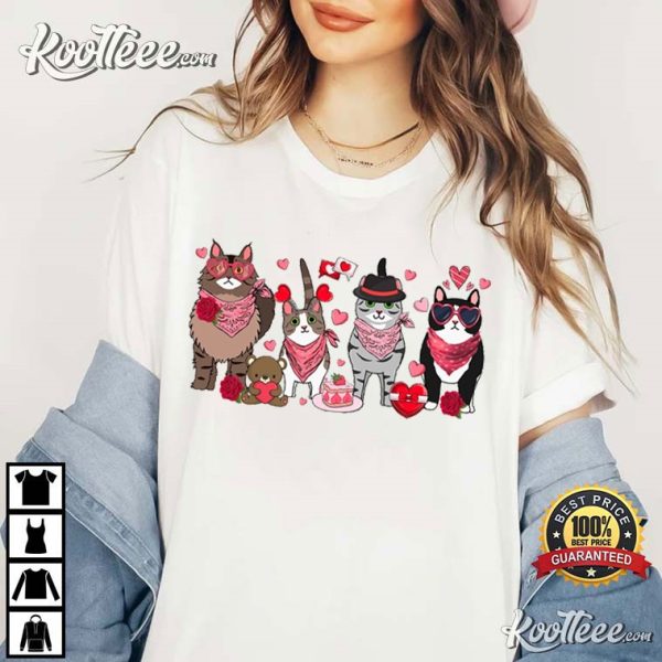Cute Cats Valentines Day T-Shirt