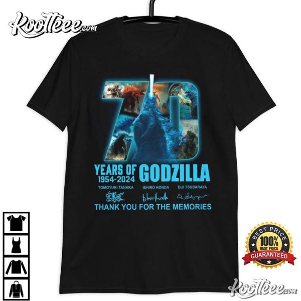 Godzilla 70 Years Memories 1954-2024 T-Shirt