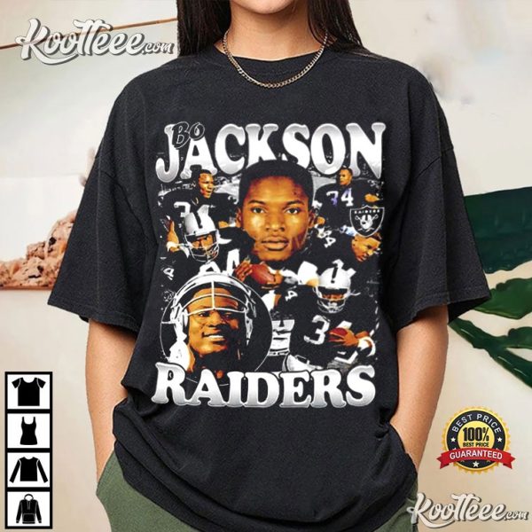 Bo Jackson Las Vegas Raiders Nfl Football T-Shirt