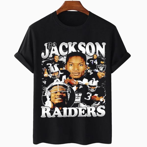 Bo Jackson Las Vegas Raiders Nfl Football T-Shirt
